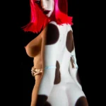 157cm 5ft2 Silicone Dotted Light Shadow Pink Hair Perky Chests Sex Doll