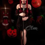 Red Hair Gothic Dress Sex Doll
