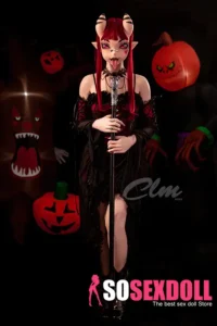 Red Hair Gothic Dress Sex Doll