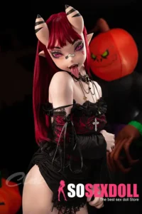 Red Hair Gothic Dress Sex Doll