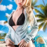 Blonde Ponytail Sexy Swimsuit Sex Doll