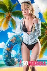 Blonde Ponytail Sexy Swimsuit Sex Doll