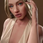 157cm 5ft2 Silicone Western Beauty Blonde Hair Seductive Dress Sex Doll