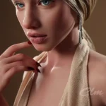157cm 5ft2 Silicone Western Beauty Blonde Hair Seductive Dress Sex Doll