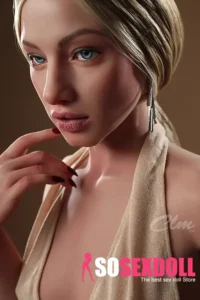 157cm 5ft2 Silicone Western Beauty Blonde Hair Seductive Dress Sex Doll