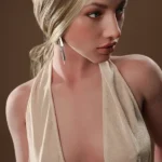 157cm 5ft2 Silicone Western Beauty Blonde Hair Seductive Dress Sex Doll