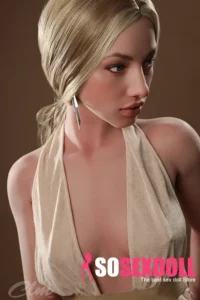 157cm 5ft2 Silicone Western Beauty Blonde Hair Seductive Dress Sex Doll