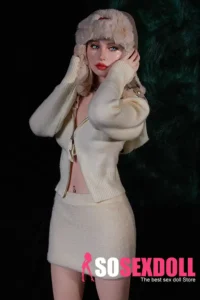 157cm 5ft2 Silicone Western Woman Blonde Hair Petite Breasts Sex Doll