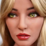 157cm 5ft2 TPE Large Chest Blonde Hair Curvy Body Sex Doll #DC05 Head