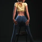 157cm 5ft2 TPE Perky Chest Curvy Figure Blonde Sex Doll AB16 Head