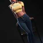 157cm 5ft2 TPE Perky Chest Curvy Figure Blonde Sex Doll AB16 Head