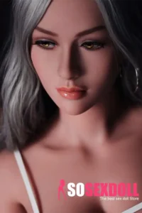 157cm 5ft2 TPE Silver Hair Plump Chests Sex Doll In Stock(US Only