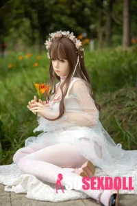 157cm 5ft2 TPE White Sexy Gauzy Dress Sex Doll