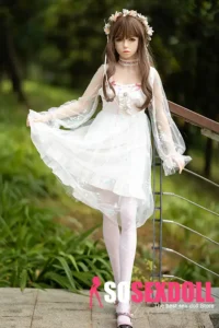 157cm 5ft2 TPE White Sexy Gauzy Dress Sex Doll