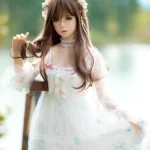 157cm 5ft2 TPE White Sexy Gauzy Dress Sex Doll