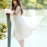 157cm 5ft2 TPE White Sexy Gauzy Dress Sex Doll