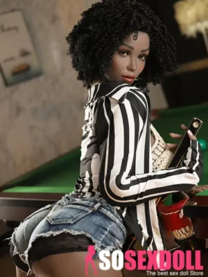158cm 5ft2 Black Short Curly Hair Sex Dolls H Cup In Stock (US Only)