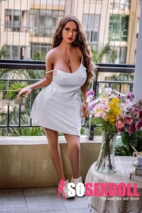 158cm 5ft2 Brown Curly Hair Seductive Sex Dolls H Cup In Stock (US Only)