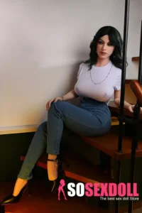 158cm 5ft2 Light Skin Tone Curly Hair Sex Dolls H Cup In Stock (US Only)