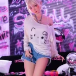 158cm 5ft2 Pink Bun Head Beautiful Sex Dolls Game Lady Dolls Life Sized Sex Dolls