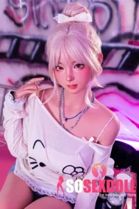158cm 5ft2 Pink Bun Head Beautiful Sex Dolls Game Lady Dolls Life Sized Sex Dolls