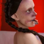 158cm 5ft2 Silicone D Cup Chest Slim Waist Braided Hair Sex Doll#SZ1 Head