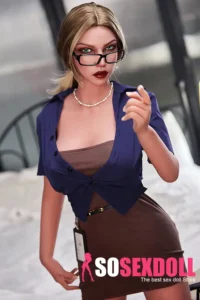 158cm 5ft2 Silicone Hot Woman Small Breasts Sexy Uniform Sex Doll M4 Head