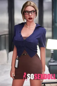 158cm 5ft2 Silicone Hot Woman Small Breasts Sexy Uniform Sex Doll M4 Head