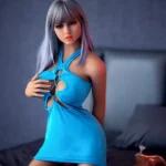 158cm 5ft2 TPE Blue Dress Chubby Chests Sex Doll In Stock(US Only)