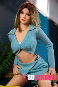 158cm 5ft2 TPE Blue Outfit Plump Chests Sex Doll In Stock(US Only)