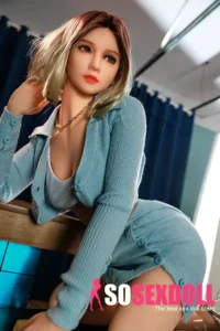 158cm 5ft2 TPE Blue Outfit Plump Chests Sex Doll In Stock(US Only)