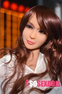 158cm 5ft2 TPE Brown Waves Chubby Chests Sex Doll