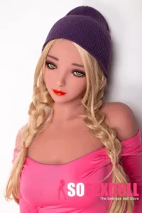 158cm 5ft2 TPE Cute Girl Ample Bust Blonde Twin Tails Sex Doll #159 Head