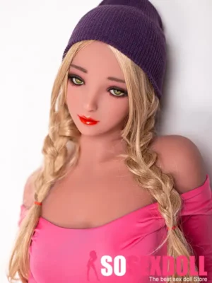 158cm 5ft2 TPE Cute Girl Ample Bust Blonde Twin Tails Sex Doll #159 Head