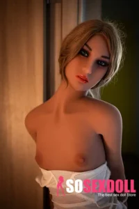 158cm 5ft2 TPE Flat Bust Slim Body Black Hair Sex Doll #13 Head with Sexy Lace Dress