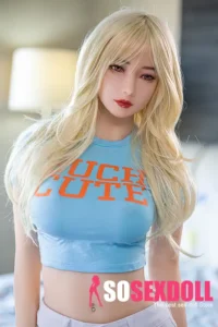 158cm 5ft2 TPE Full Bust Slim Body Light Blonde Sex Doll #84 Head