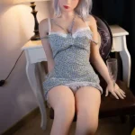 158cm 5ft2 TPE Full Bust Hourglass Body Silver Hair Sex Doll #84 Head
