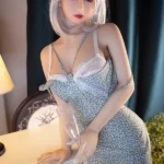 158cm 5ft2 TPE Full Bust Hourglass Body Silver Hair Sex Doll #84 Head