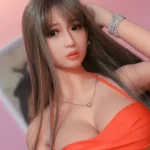 158cm 5ft2 TPE Long Hair Red Dress Sex Doll