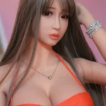 158cm 5ft2 TPE Long Hair Red Dress Sex Doll