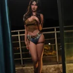 Boneca sexual feminina TPE de 158 cm, 5 pés e 2 polegadas, seios pequenos, corpo esbelto, cabelo preto, cabeça #A9