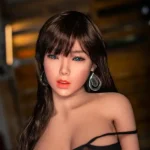 158cm 5ft2 TPE Plump Bust Plush Body Brunette Sex Doll 89 Head in Sexy lingerie
