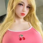 158cm 5ft2 TPE Busty Sculpted Body Blonde Hair Sex Doll #72 Head in Pink Top