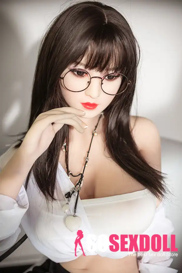 158cm 5ft2 TPE Round Bust Fleshy Body Black Hair Sex Doll 106 Head