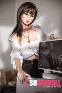 158cm 5ft2 TPE Round Bust Fleshy Body Black Hair Sex Doll 106 Head