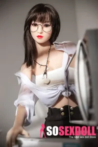 158cm 5ft2 TPE Round Bust Fleshy Body Black Hair Sex Doll 106 Head