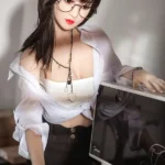 158cm 5ft2 TPE Round Bust Fleshy Body Black Hair Sex Doll 106 Head
