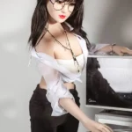 158cm 5ft2 TPE Round Bust Fleshy Body Black Hair Sex Doll 106 Head