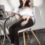 158cm 5ft2 TPE Round Bust Fleshy Body Black Hair Sex Doll 106 Head