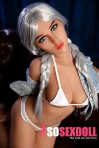158cm 5ft2 TPE Silver Hair Small Chests Sex Doll In Stock(US Only)